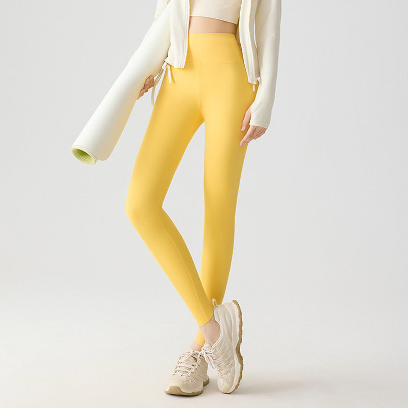 新款2025黄色鲨鱼裤女外穿夏季薄款瑜伽打底提臀收腹高腰运动紧身