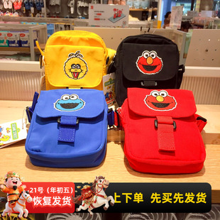 miniso名创优品芝麻街贴布绣斜挎包可爱ins小包包单肩学生网红潮