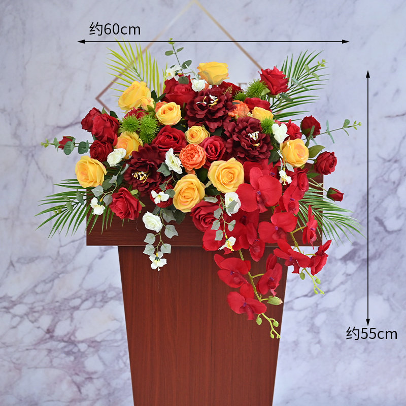 洽谈学校桌花悬挂讲台花幼儿园酒店领导签到台发言台办公室商务