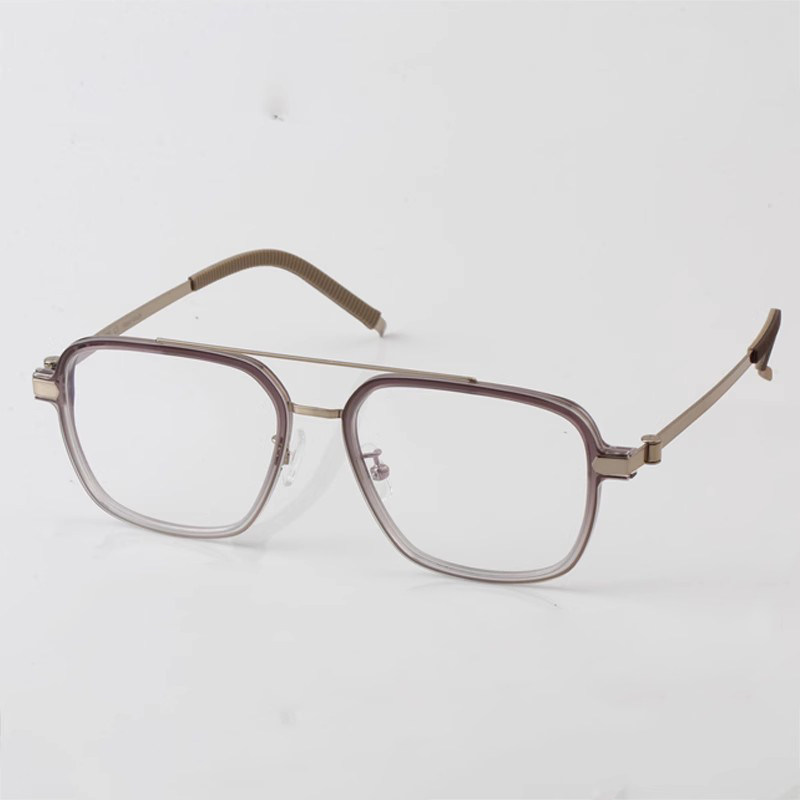 超轻时尚日系钛金属复古双梁眼镜框配近视潮流镜框男款大脸99015