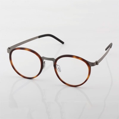 加大码9704近视眼镜框男超轻钛金属眼镜圆框配近视变色镜大脸6379