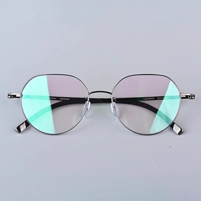 超轻男时尚框镜架男女小框潮流复古轻便质感超轻钛金属眼镜架6575