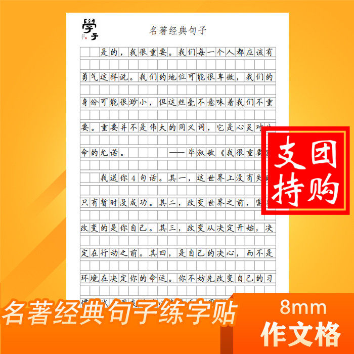 作文格横线格字帖楷书临写名著经典句子美文摘抄抄写小方格练字帖使用感如何?