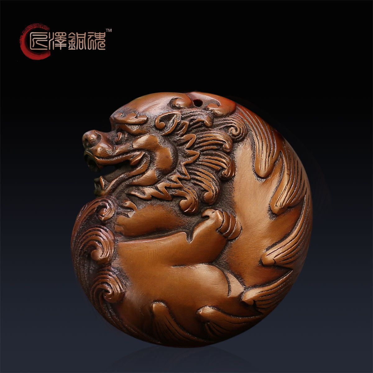 匠泽铜魂 纯铜貔貅手把件 紫铜貔貅挂件 紫铜工艺品 收藏品把玩件
