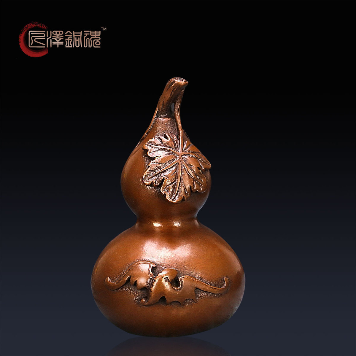 匠泽铜魂 紫铜葫芦摆件紫铜把玩葫芦手把件 家居装饰品