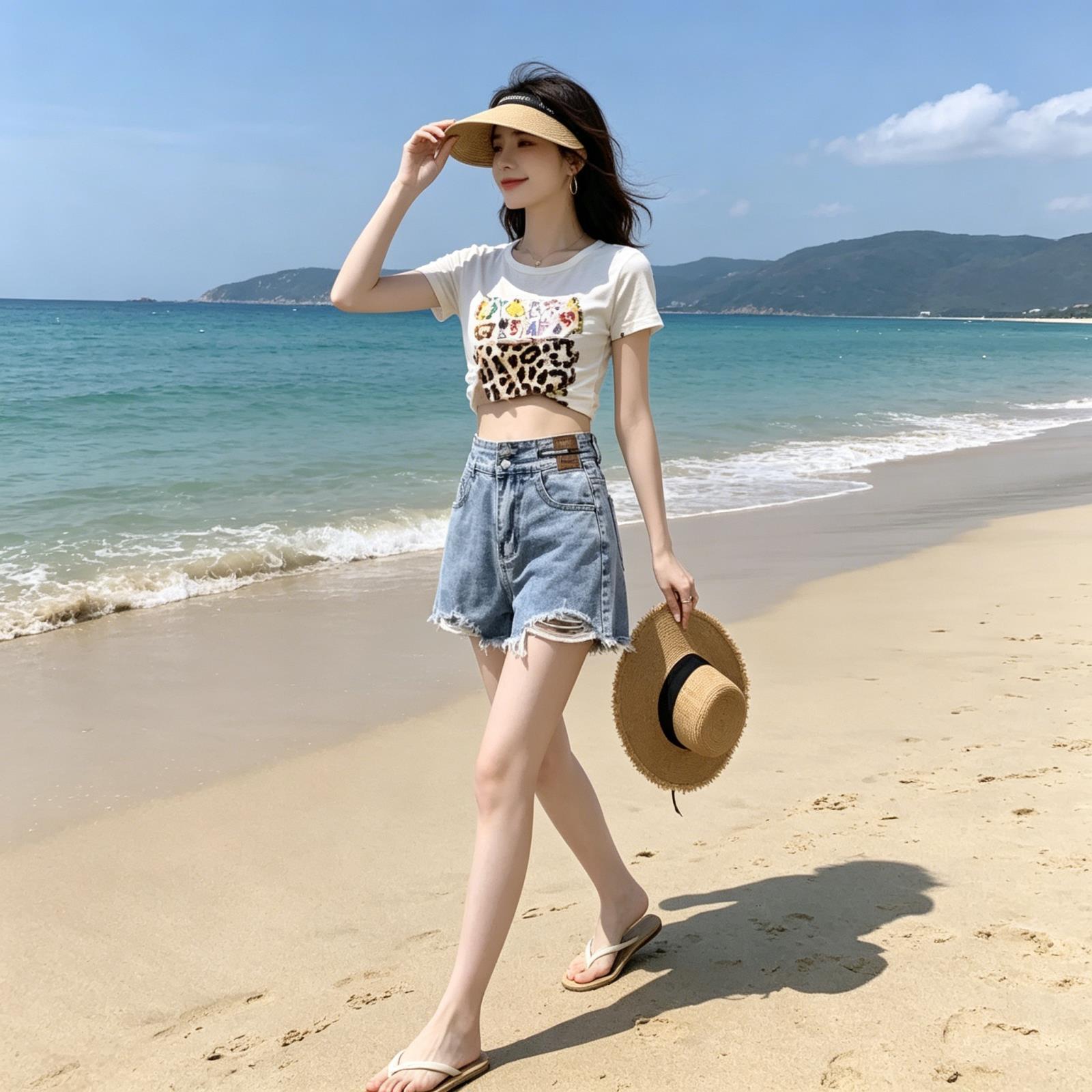 高腰牛仔短裤女夏季薄款2026新款