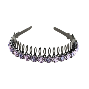 韩国简约花朵水钻发箍防滑带齿头箍女士镶钻刘海发卡简约百搭发饰