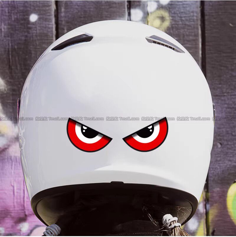 恶魔眼睛个性反光贴电动摩托车改装头盔装饰划痕遮挡创意防水贴纸