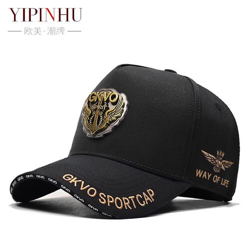 YIPINHU欧美男士四季高顶防晒棒球帽大头围宽檐显脸小男士鸭舌帽