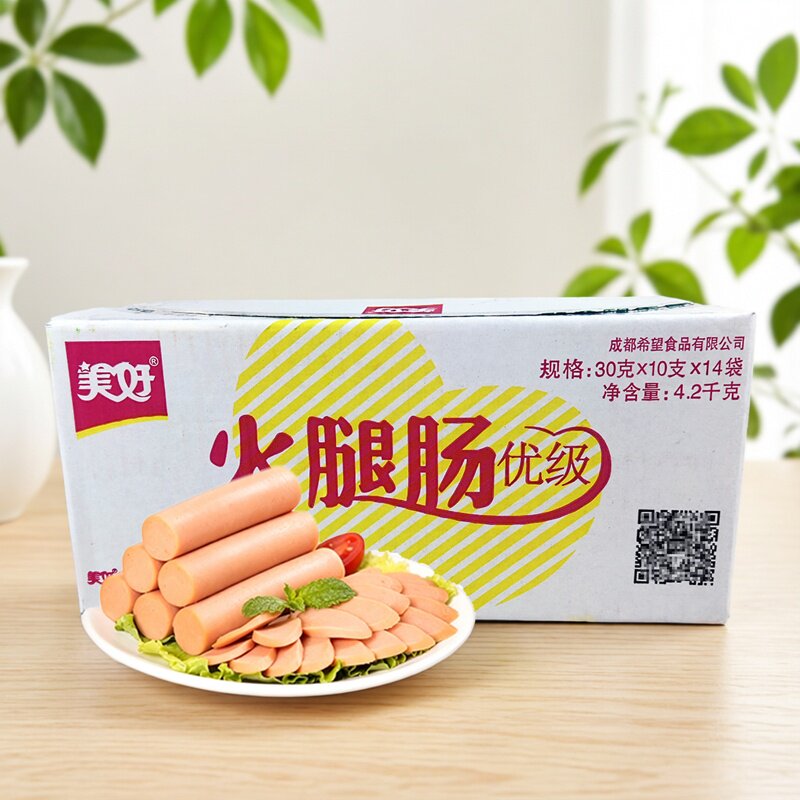 整箱美好优级火腿肠30g方便面