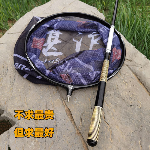湛泸黑坑抄网杆飞抄竞技碳素超轻