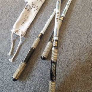 湛泸精工碳素抄网杆竿轻硬竞技飞抄鲫鲤独节60 1.2米钓鱼炮台