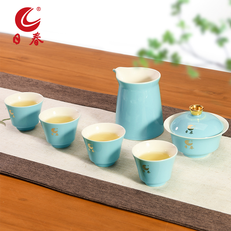 日春茶具套组盖碗茶海