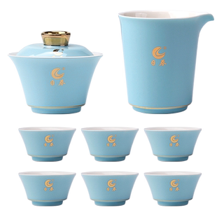 日春茶叶茶具套装印象冬宫茶具蓝天鹅白天鹅茶具铁观音岩茶通用
