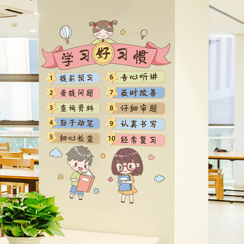 教室布置班级公约幼儿园环创主题文化墙新学期开学小班装饰品贴纸