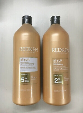 列德肯Redken all soft全面柔顺洗发水护发素沙龙烫染受损修复