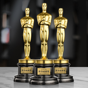 原版奥斯卡金像奖小金人金属奖杯定制1:1尺寸oscars电影奖项奖杯