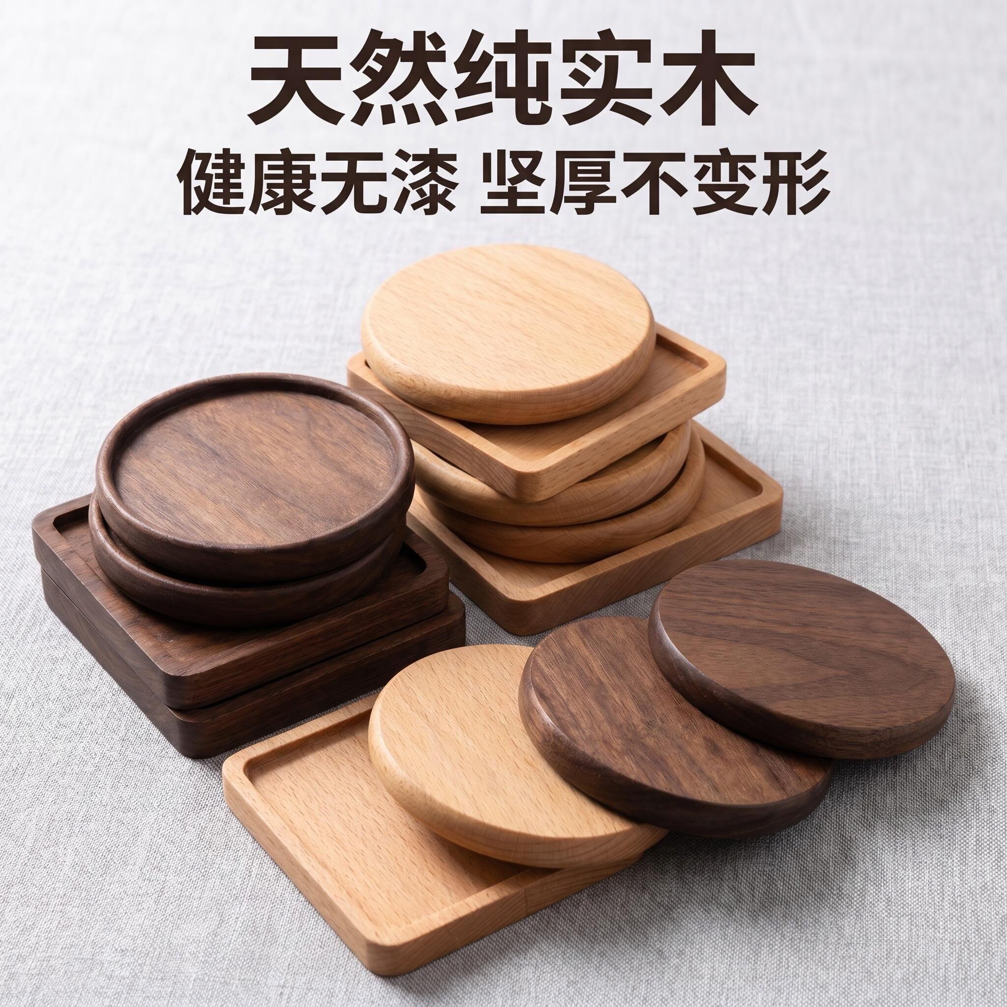 景泰蓝掐丝珐琅专用底托竹杯垫圆形四方形白胚底异形茶托金丝沙画