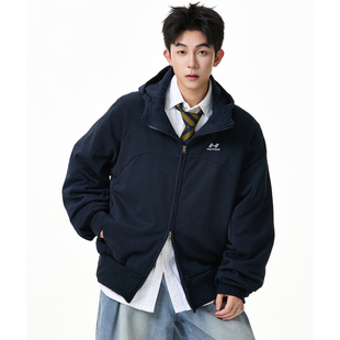 精品2025秋季 包邮 新款 青少年学生港风刺绣短款 卫衣 开衫 满两件