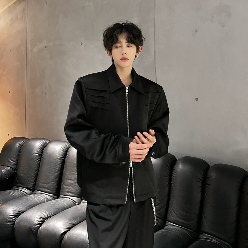 【满两件包邮】2025秋季新款青少年港风小众设计夹克短款男女外套,男装,夹克,淘宝优惠券,粉丝福利购,淘宝优惠卷