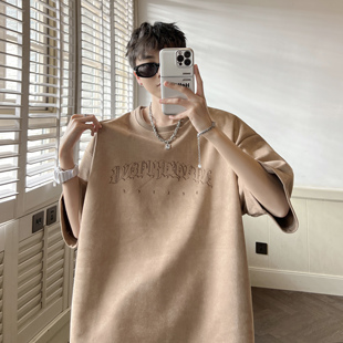 满两件 青少年学生美式 包邮 新款 复古潮牌圆领上衣T恤 2025夏装