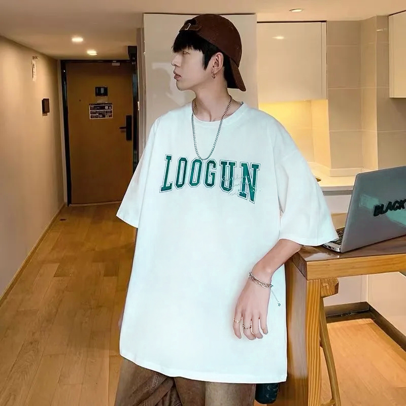 【满两件包邮】2025夏季新款青少年学生港风潮流百搭宽松休闲T恤