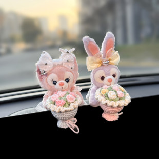 玲娜贝儿摆件汽车中控屏趴趴玩偶显示屏幕装 饰车内饰品公仔可爱女