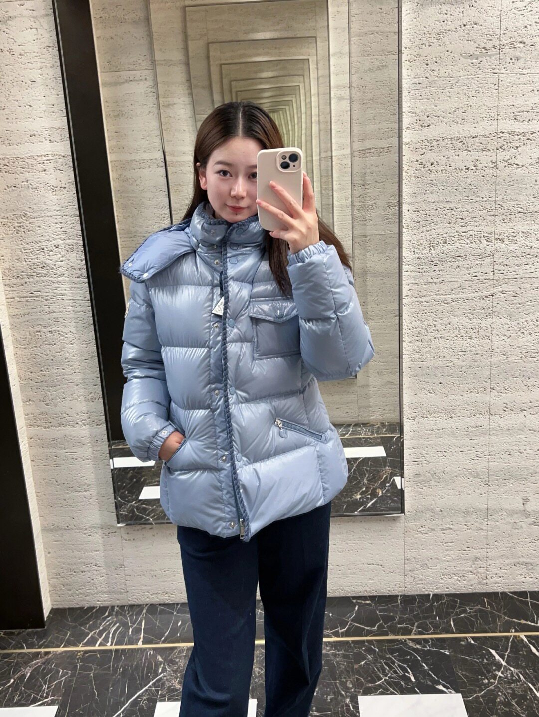 M蒙家2025秋冬新款经典小蛮腰修身显瘦羽绒服外套女鹅绒