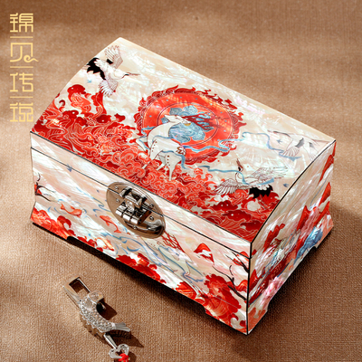 螺钿漆器首饰盒礼物手工高档实用