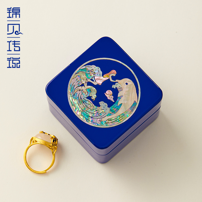 锦贝传说戒指盒婚礼手饰盒珠宝盒戒指收纳复古七夕情人节求婚礼物