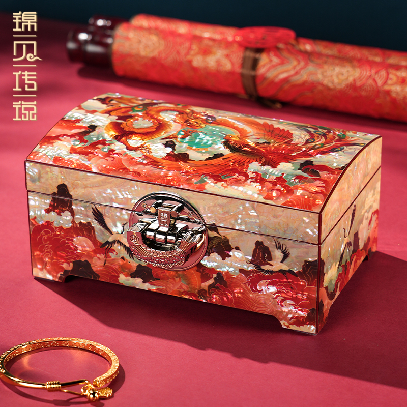 锦贝传说螺钿首饰盒生日礼物珠宝盒送闺蜜新人结婚礼物手镯收纳盒