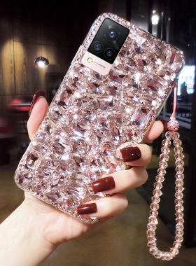 适用vivoS20pro满钻手机壳X80奢华x100S全包软硅胶x200pro高档s15新款S16奢华女款X90s10es18x60X50闪钻y300