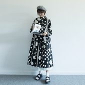 hewu和物 外套圆点 短上衣 原创设计奶油白色波点宽松 日系暗黑风