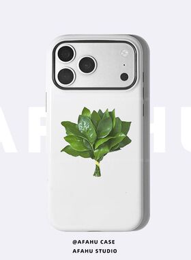 【壳呼呼原创】柚子叶适用iPhone17promax二合一菲林手机壳苹果16p高级15/14情侣13磨砂好看12新年11小众新款