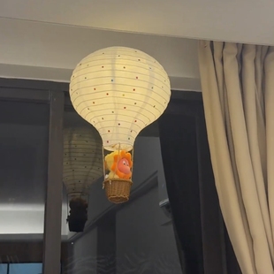 升级便捷无需插电遥控灯热气球挂件小夜灯DIY安装创意有趣氛围感