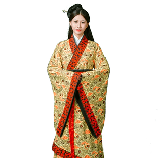 栖凤阁汉服曲裾深衣汉代服饰汉代女装定制汉代长寿绣纹曲裾深衣