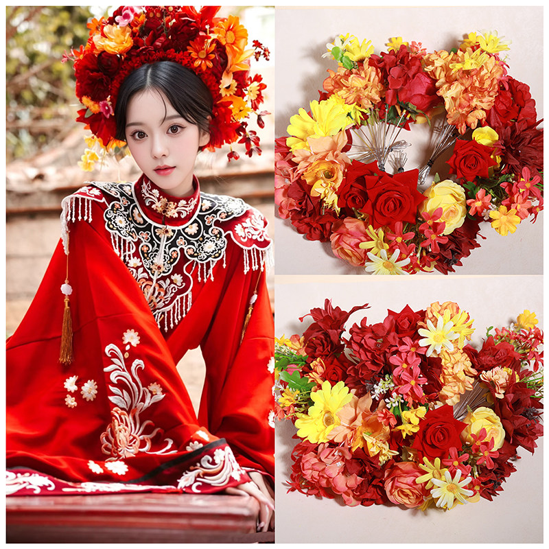 立体写真头饰新品洋气簪花国风图片