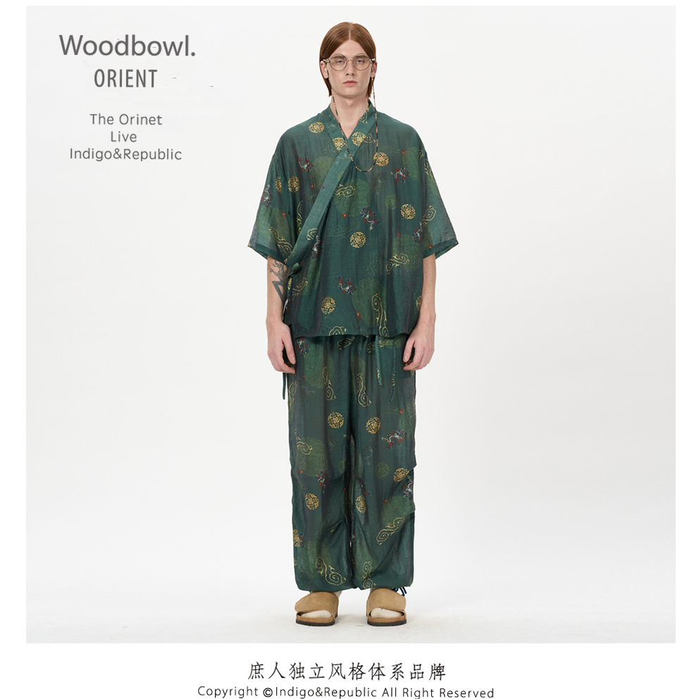 庶人夏季薄款斜襟汉服衬衫