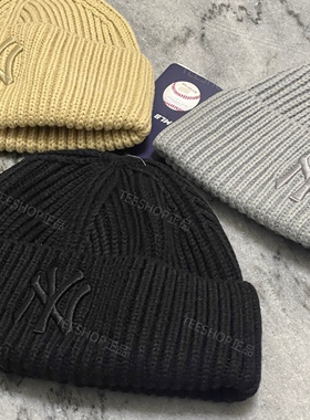 正品MLB帽子 洋基队NY冷帽 针织绒线帽 男女款保暖帽子#3ABNS0216