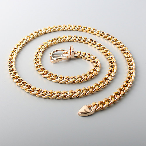 金属时尚风夏季加长裙带毛衣腰链