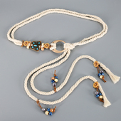 民族风编织腰带女配裙子复古百搭棉绳装 饰腰链汉服收腰绳子配饰潮