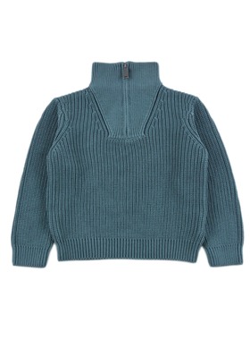 D1765 棉质舒适针织衫毛衣男女童高领长袖拉链套头休闲中小童上衣