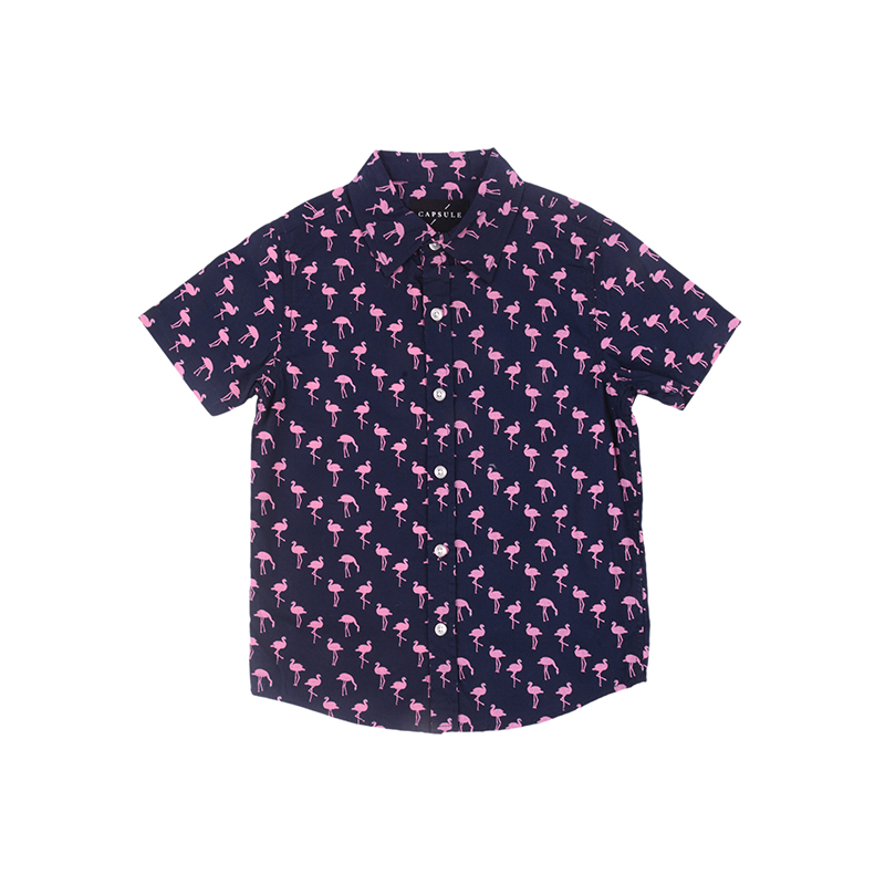 短袖休闲印花尖领碎花夏季