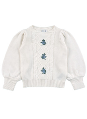 D1719 羊毛针织女童百搭舒适毛衣圆领长袖套头中小童上衣针织衫