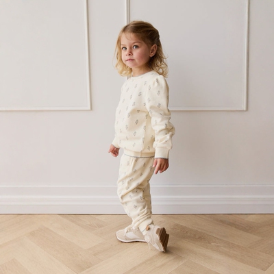 A2618 有机棉碎花卫裤女童舒适百搭松紧腰运动中大童婴幼儿休闲裤