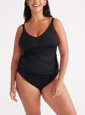 SW01不退换 upf50+大码女士泳衣沙滩度假温泉游泳分体上衣