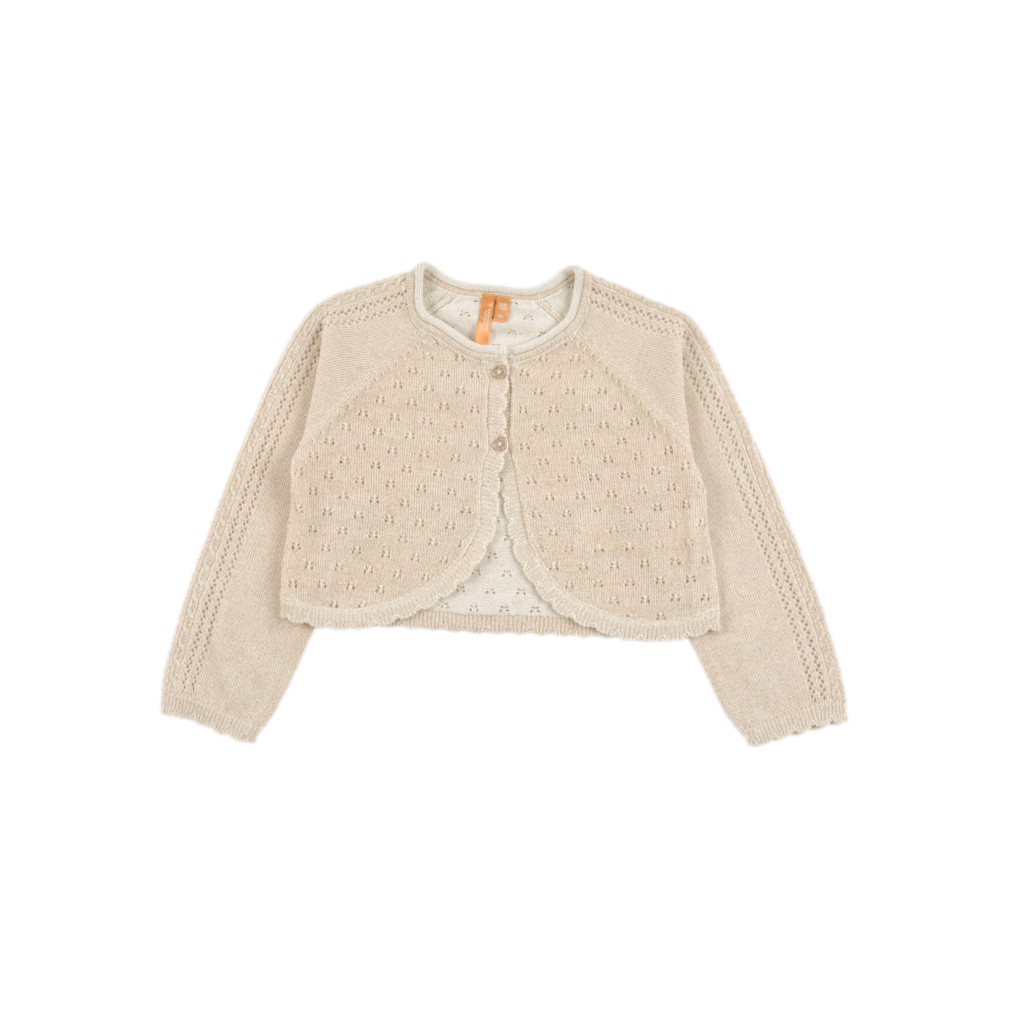 D1253 婴幼儿男女童棉质针织衫披肩春秋季开衫长袖小童舒适透气