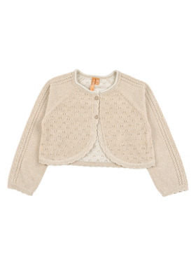 D1253 婴幼儿男女童棉质针织衫披肩春秋季开衫长袖小童舒适透气