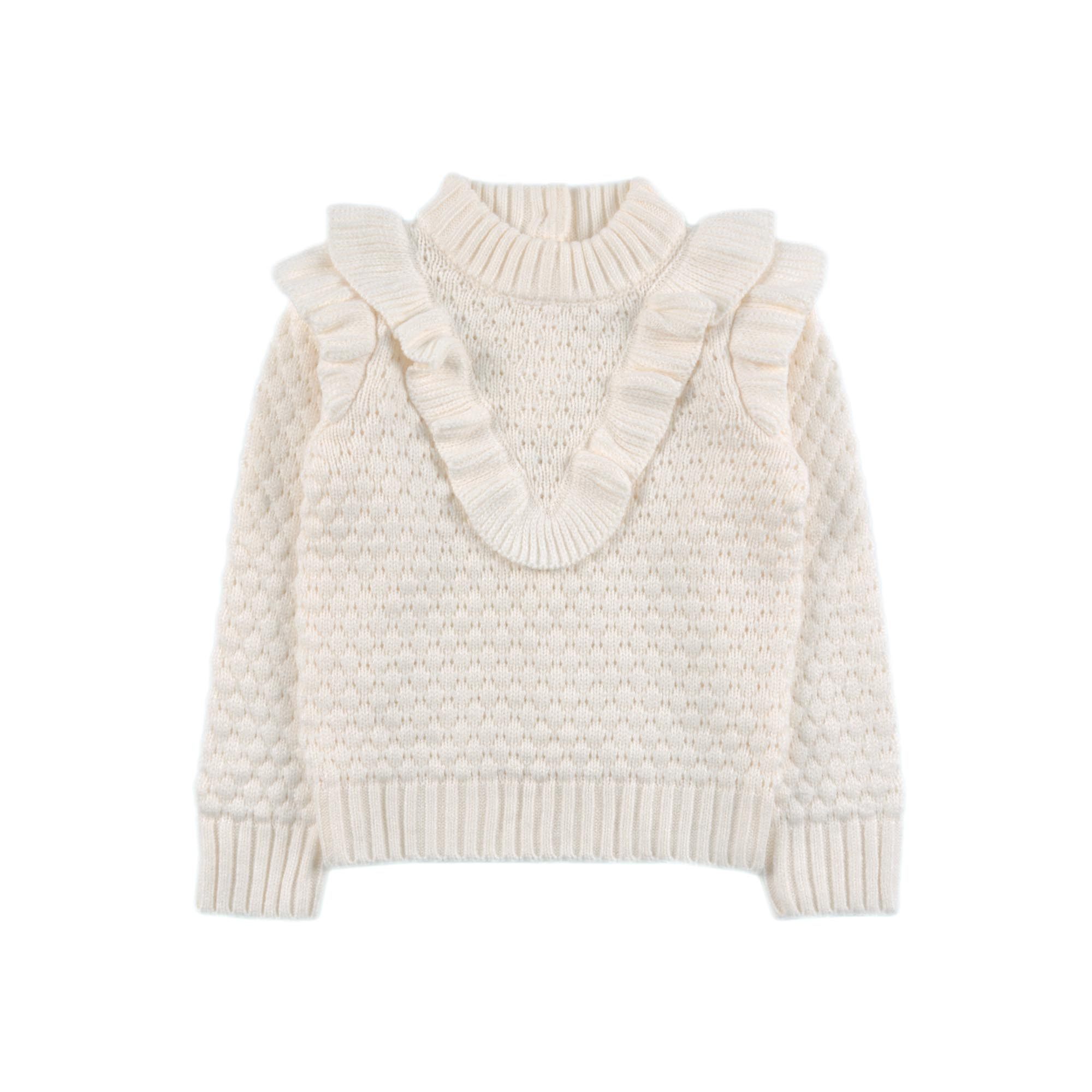 ZK11509 女童荷叶边百搭针织衫舒适亲肤柔软小童毛衣半高领套头衫,童装/婴儿装/亲子装,毛衣/针织衫,淘宝优惠券,粉丝福利购,淘宝优惠卷