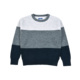 百搭时尚 男童秋冬季 保暖毛衣圆领长袖 D720拼色款 套头舒适针织衫
